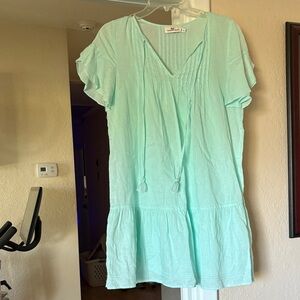 Vineyard Vines Aqua Short Sleeve Dress 8
